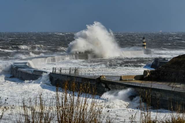 Stormy seas at Seaham on Saturday morning. Pic: Kevin Brady.