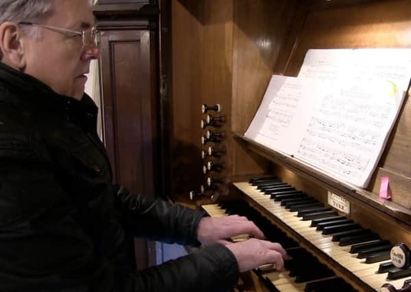Organist Ian Pounder plays the Laurenson Memorial Organ at St Mary's Church in Hartlepool.