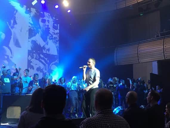 Belle & Sebastian invited members of the crowd onstage as part of their show at The Sage. Pic: Fiona Thompson.