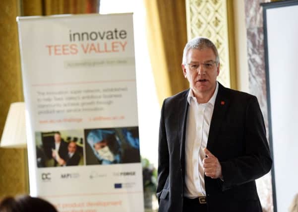 Dai Hayward, CEO of Micropore Technologies speaking at the Innovate Tees Valley celebration event.