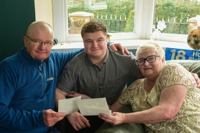 Daniel Hockaday, who was born premature and weighed just 1lb 3oz celebrated his 18th birthday, with dad Joe and mum Alison.