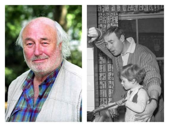 From left, the late Bill Maynard in later years and while working in Sunderland in 1959.