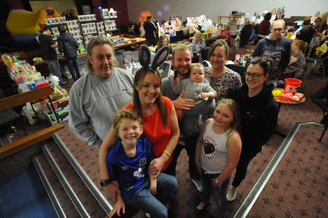Alex Grant, mum Katy, and family at their latest fundraiser held at the Hartlepool Corparation Club.