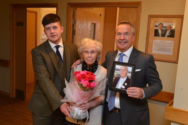 Chris Musgrave, mother Mary Musgrave and son Joe Musgrave officially open Alice House Hospice rooms in memory of Joe Musgrave