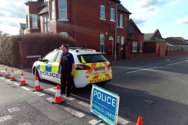 Police on the scene of the incident at Milbank Road in Hartlepool.