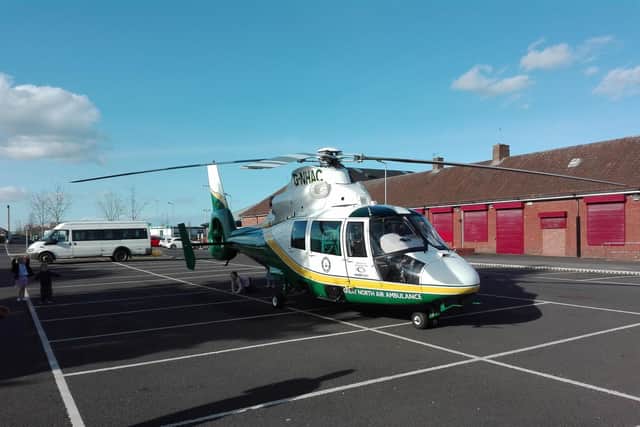 The Great North Air Ambulance at the scene. Pic by The Great North Air Ambulance Service.