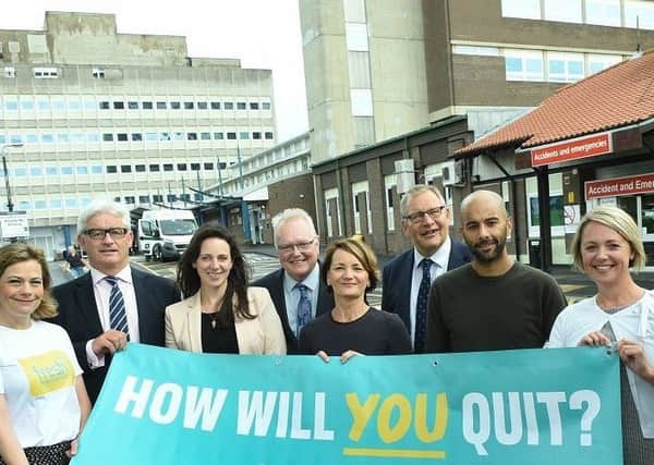 Health trust campaigners show their plans to help create a new smoke-free environment.