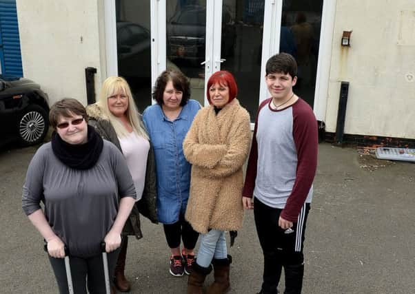 Dawn McManus (front) with supporters (left to right) Julie Bartlett, Jayne Wainwright, Eve White and Nathan Jukes at the launch of Kyle's Dream at the former premises of Red Dreams. Picture by FRANK REID
