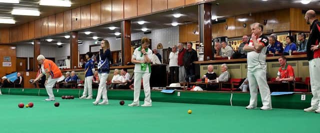 The mixed pairs competition of the World Indoor bowls championship, held at the Hartlepool Indoor Bowls Club. Picture by FRANK REID