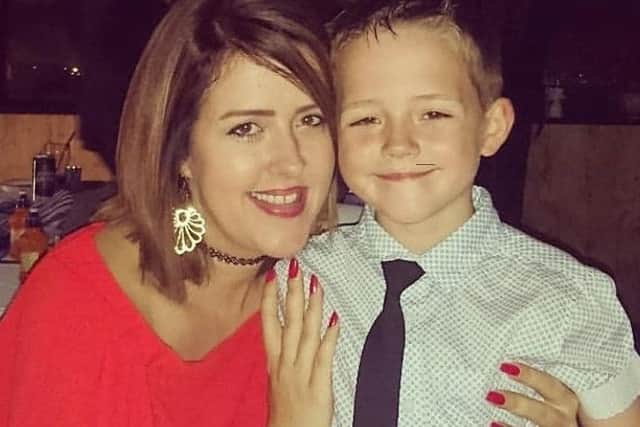 Tracey Keers and her son Kieran.