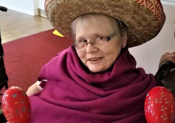 Bannatyne Lodge care home resident Betty Parker sports a sombrero.