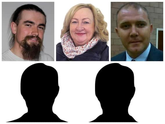 Foggy Furze candidates, clockwise, from top left, Michael Ritchie (Green Party), Ann Marshall (Labour Party), Darren Price (Independent), Christopher Martin-Wells (Conservative - no picture supplied), Andrew Wildberg (Independent - no picture supplied).