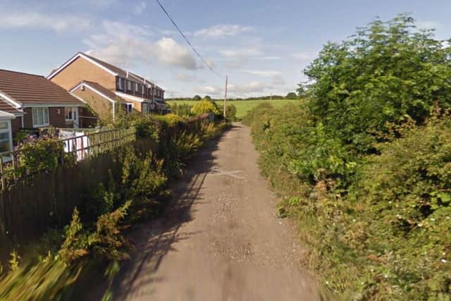 A caravan fire has been reported in Nelson Farm Lane. Image copyright Google Maps.