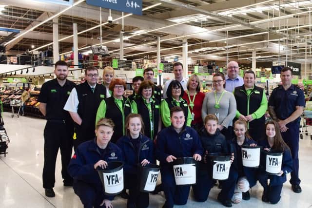 Staff at Asda Peterlee had local fire crews and Fire cadets in store informing the public on fire safety and collecting for charity by packing shoppers bags.