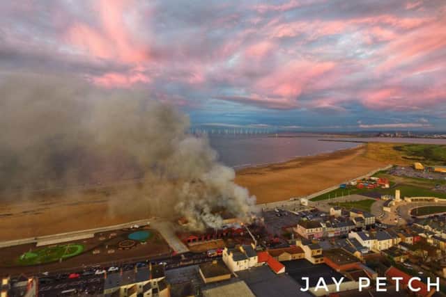 The scene of the fire at the Longscar building, Seaton Carew. Picture: Jay Petch.