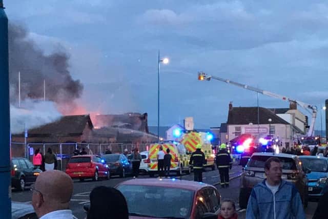 The scene of the fire at the Longscar building, Seaton Carew. Picture: John David McDade.