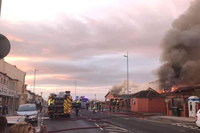 The scene of the fire at the Longscar building, Seaton Carew. Picture: John David McDade.