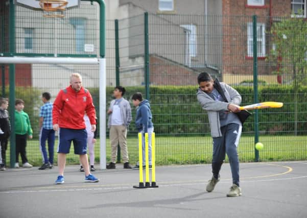 Youngsters taking part in the Lord's Taverners Wicketz cricket session at Lynnfield Primary School, Hartlepool.