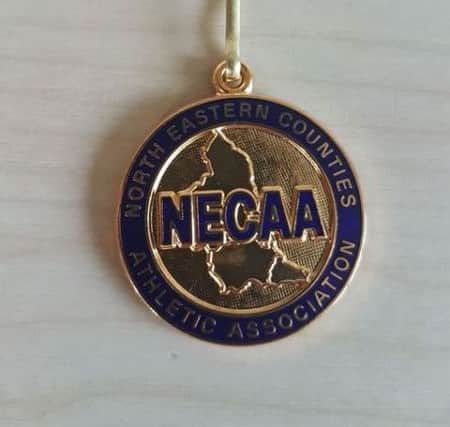 Emma McNeil's medal for winning the North Eastern Counties Athletic Association 1,500m race.