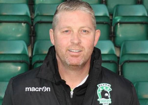 Blyth Spartans manager Alun Armstrong. Picture courtesy of Blyth Spartans