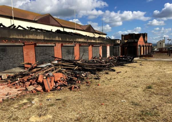 Damage caused at the Longscar Centre.