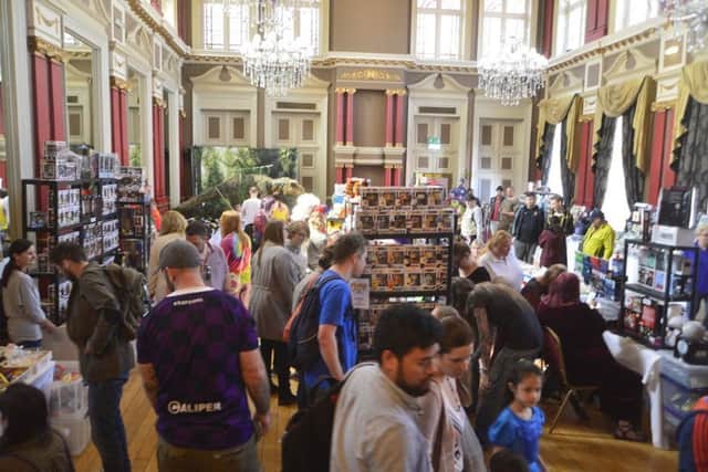 A busy scene at the Grand Hotel event.