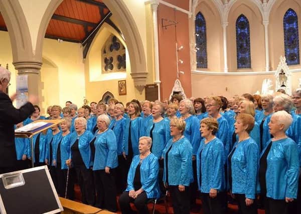 Hartlepool Ladies' Choir performing the concert at St Mary's Church in Hartlepool.