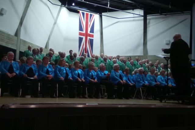 Hartlepool Male Voice Choir and Hartlepool Ladies' Choir performing in Germany.